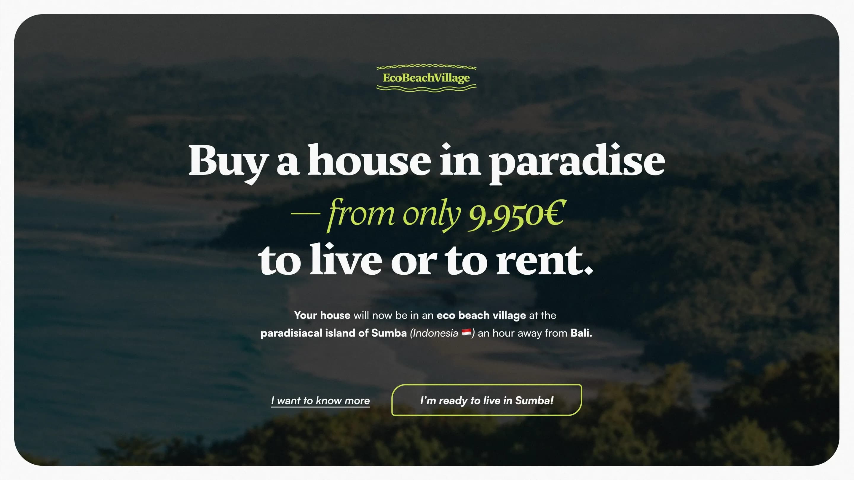 Project cover - Eco Beach Village